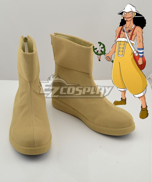 One Piece Usopp Yellow Shoes Cosplay Boots