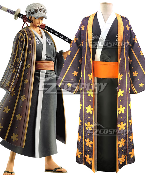 One Piece Wano Country Trafalgar D Water Law Cosplay Costume