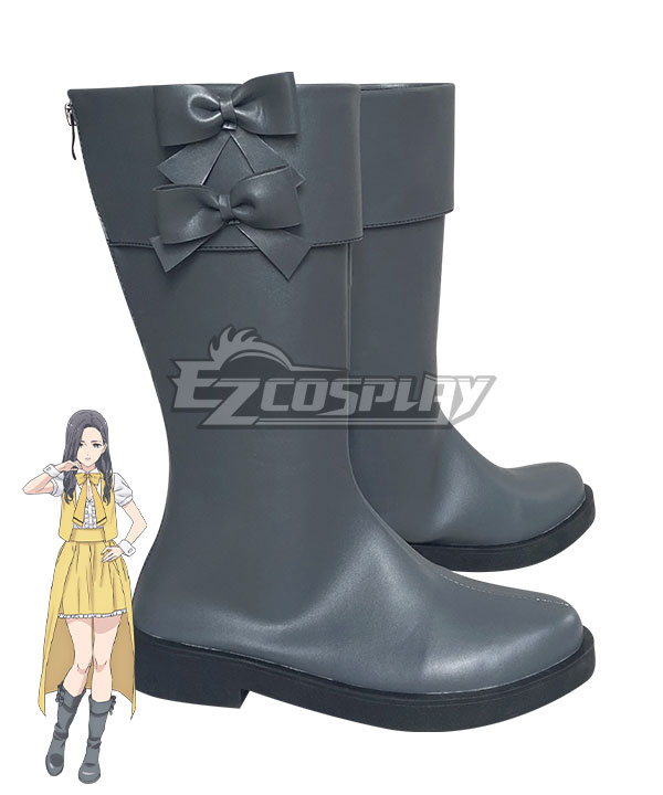 Oshi ga Budoukan Ittekuretara Shinu Maki Hakata Gray Shoes Cosplay Boots