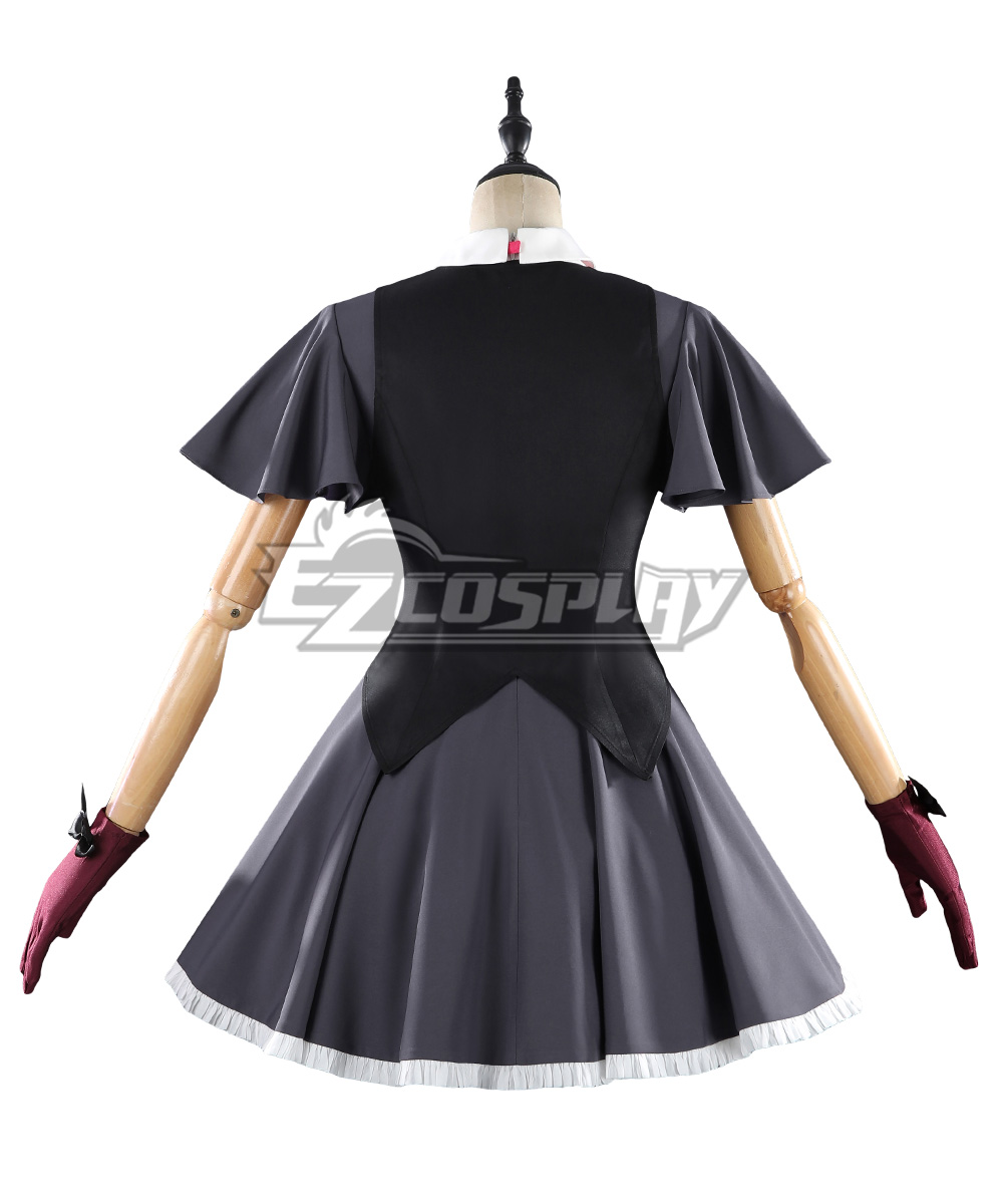 anime cosplay black dress Women Anime Cosplay Costume Full Set Black Coat Outfits For Halloween –  DAZCOS main image 0