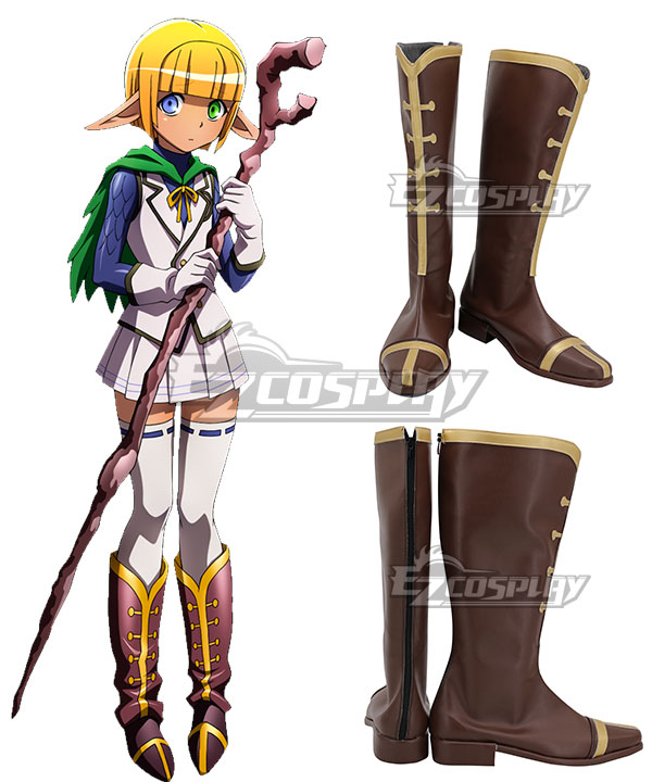 Overlord Mare Bello Fiore Brown Shoes Cosplay Boots