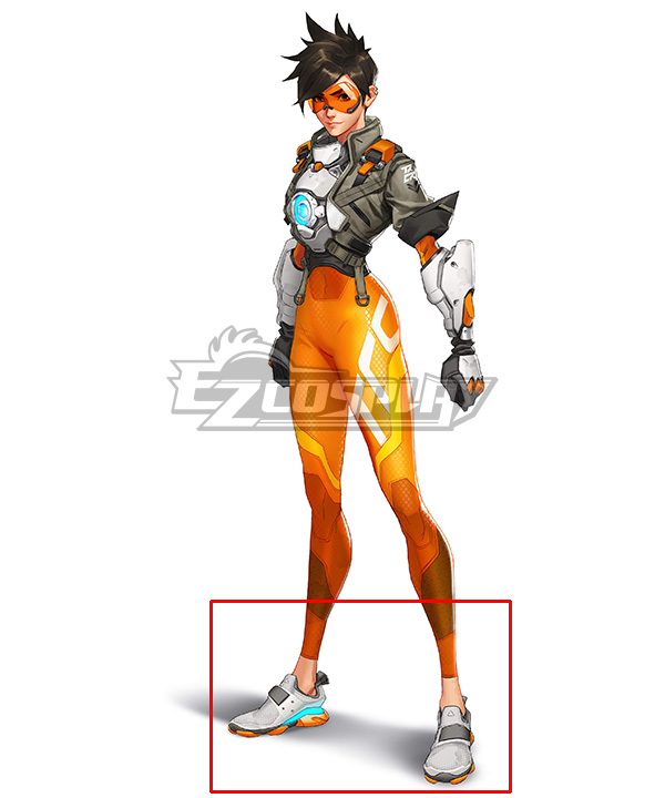 

Overwatch 2 Tracer Lena Oxton White Cosplay Shoes
