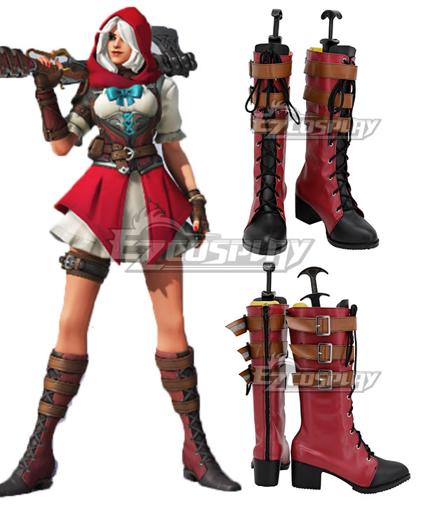 Overwatch Anniversary 2020 Ashe Little Red Brown Shoes Cosplay Boots
