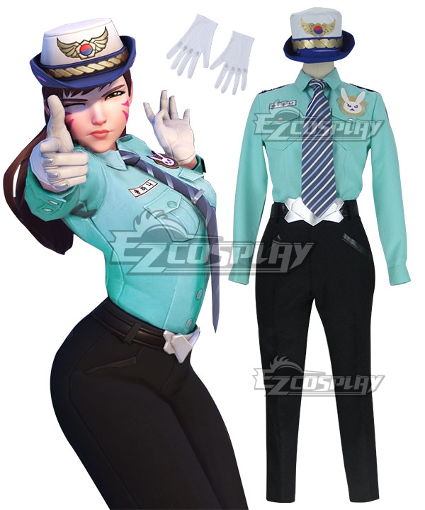 Overwatch OW D.Va DVa Hana Song Officer Cosplay Costume