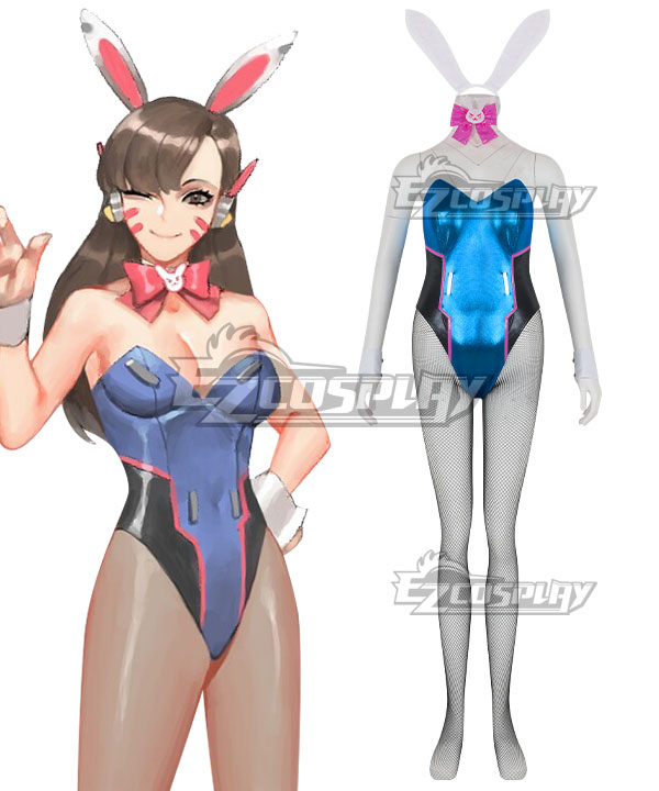 Overwatch OW D.Va DVa Hana Song Playboy Bunny Girl Cosplay Costume