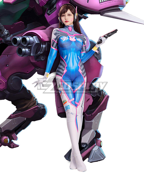 Overwatch OW D.Va DVa Hana Song Zentai Jumpsuit Cosplay Costume