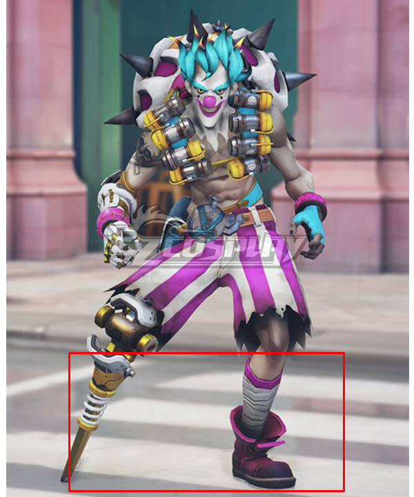 Overwatch OW New Clown Junkrat Purple Cosplay Shoes