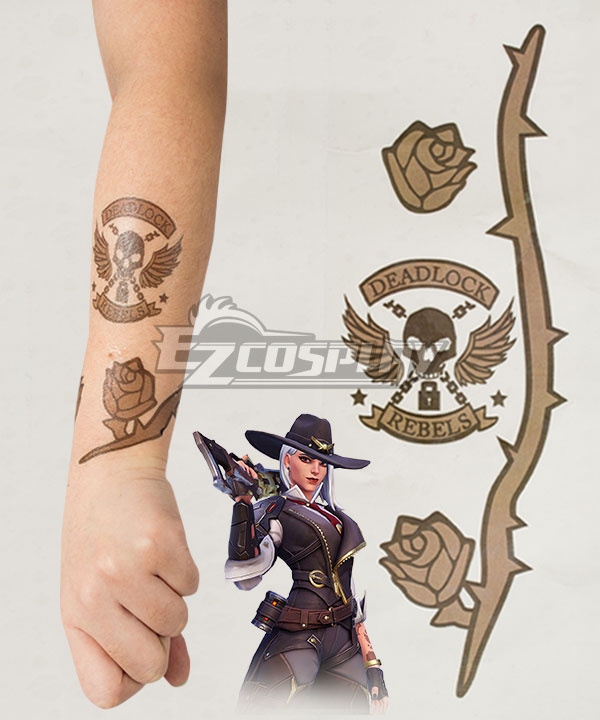 

Overwatch OW New Hero Ashe Tattoo Sticker Cosplay Accessory Prop