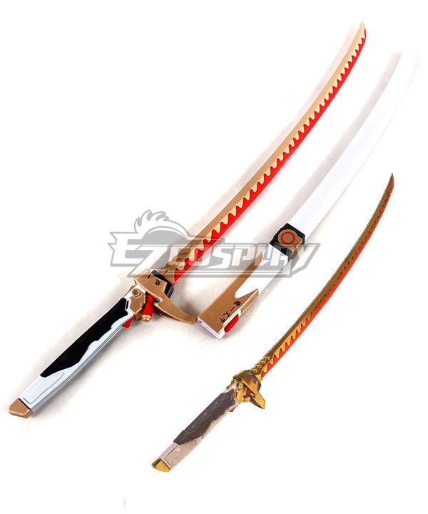 Overwatch OW Nihon Golden Genji Long Sword Scabbard Cosplay Weapon Prop