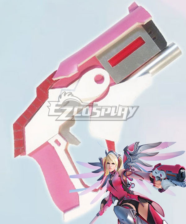 

Overwatch OW Pink Mercy Charity Skin Mercy Angela Ziegler Gun Cosplay Weapon Prop