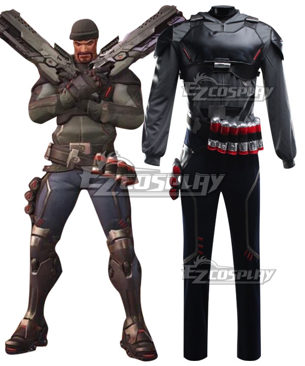 Overwatch OW Reaper Gabriel Reyes Blackwatch Cosplay Costume