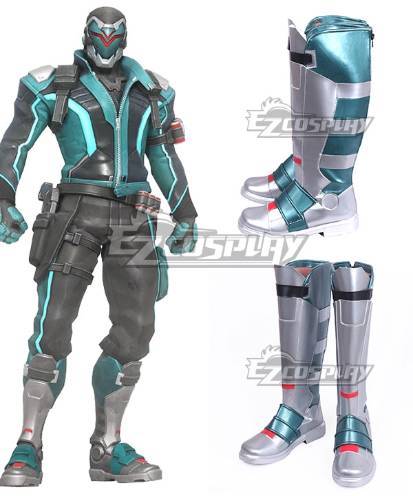 Overwatch OW Soldier 76 John Jack Morrison Viper is Worthy of Cobra Commander Himself Silver Shoes Cosplay Boots