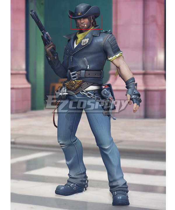 Overwatch OW Storm Rising Skin Jesse McCree Light Brown Cosplay Wig
