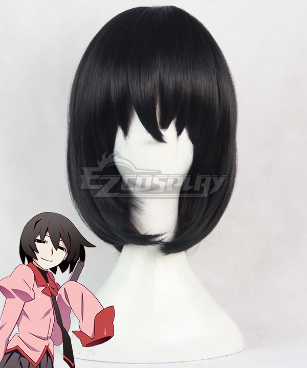 Owarimonogatari Ougi Oshino Black Cosplay Wig