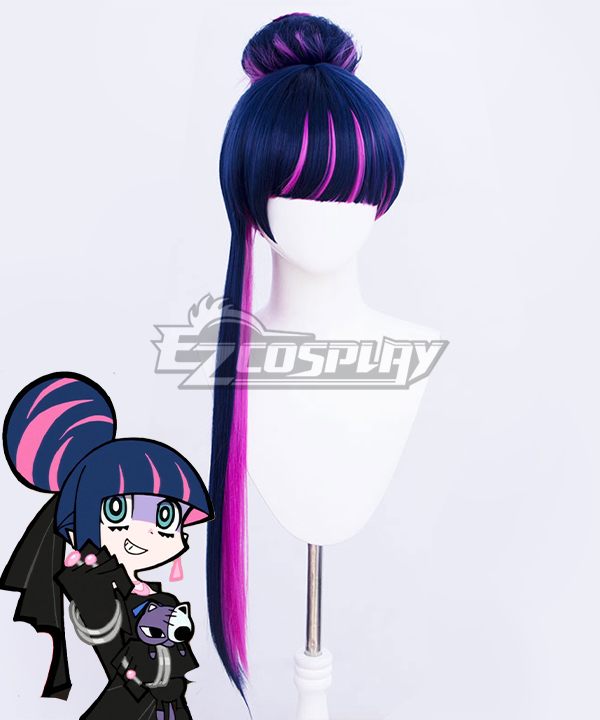 Panty And Stocking With Garterbelt Anarchy Stocking Purple Pink Cosplay Wig