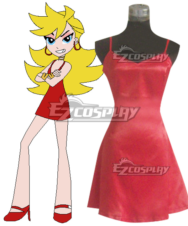 Panty And Stocking With Garterbelt Panty Red Dress Cosplay Costume