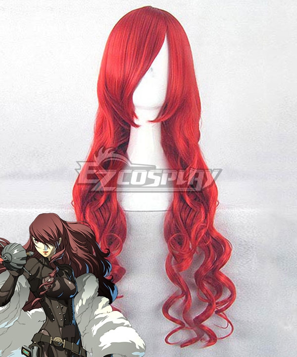 Persona 3 P3 Mitsuru Kirijo Red Cosplay Wig