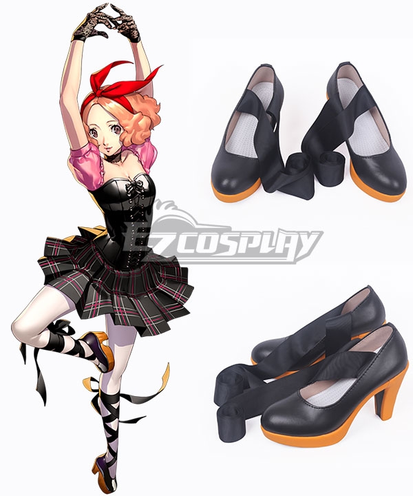 Persona 5: Dancing Star Night Haru Okumura Black Cosplay Shoes