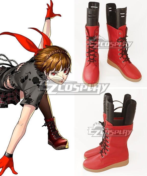 Persona 5: Dancing Star Night Makoto Niijima Red Shoes Cosplay Boots
