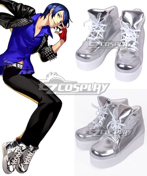 Persona 5: Dancing Star Night Yusuke Kitagawa Silver Cosplay Shoes