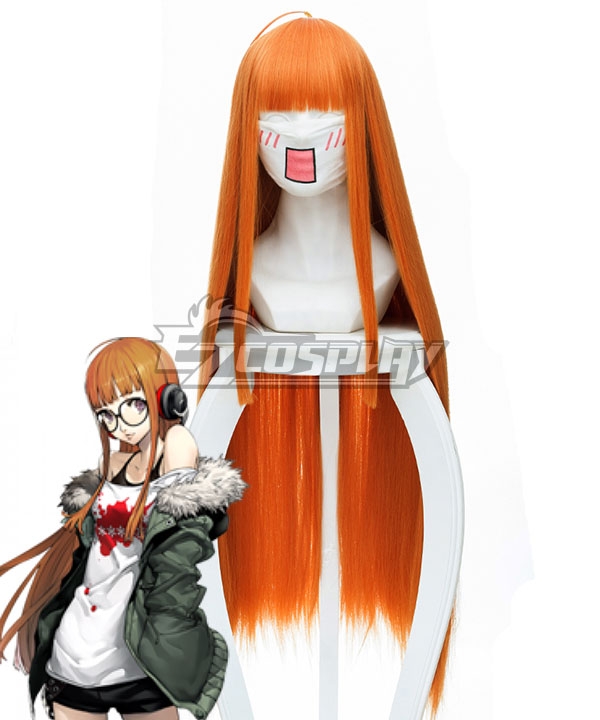 Persona 5 Futaba Sakura Orange Cosplay Wig 463D