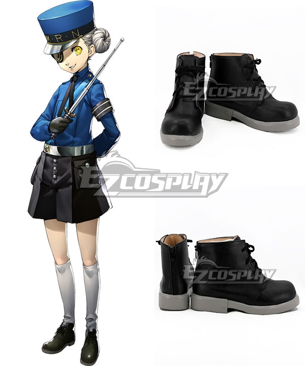 Persona 5 Justine and Caroline Black Cosplay Shoes