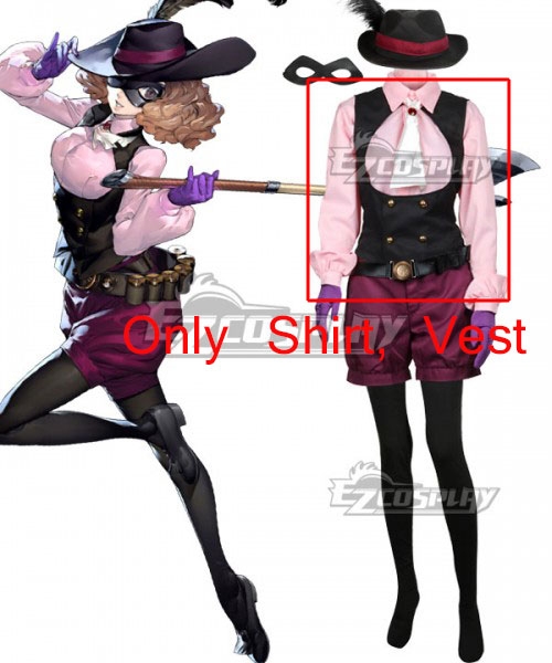 

Persona 5 Noir Haru Okumura Cosplay Costume - Only Shirt, Vest