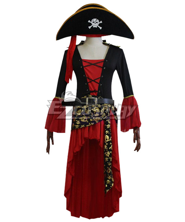 Pirates of the Caribbean Captain Jack Sparrow Cosplay Costume - New Edition