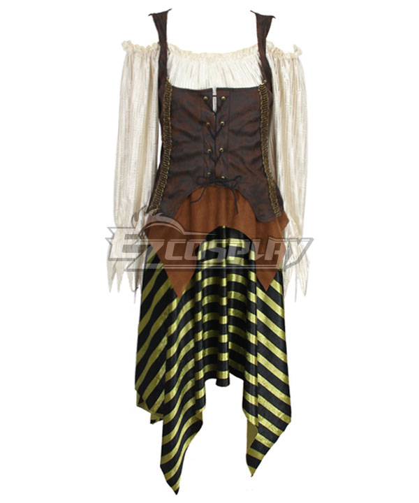 Pirates of the Caribbean Female Pirates Halloween Cosplay Costume  - C Edition