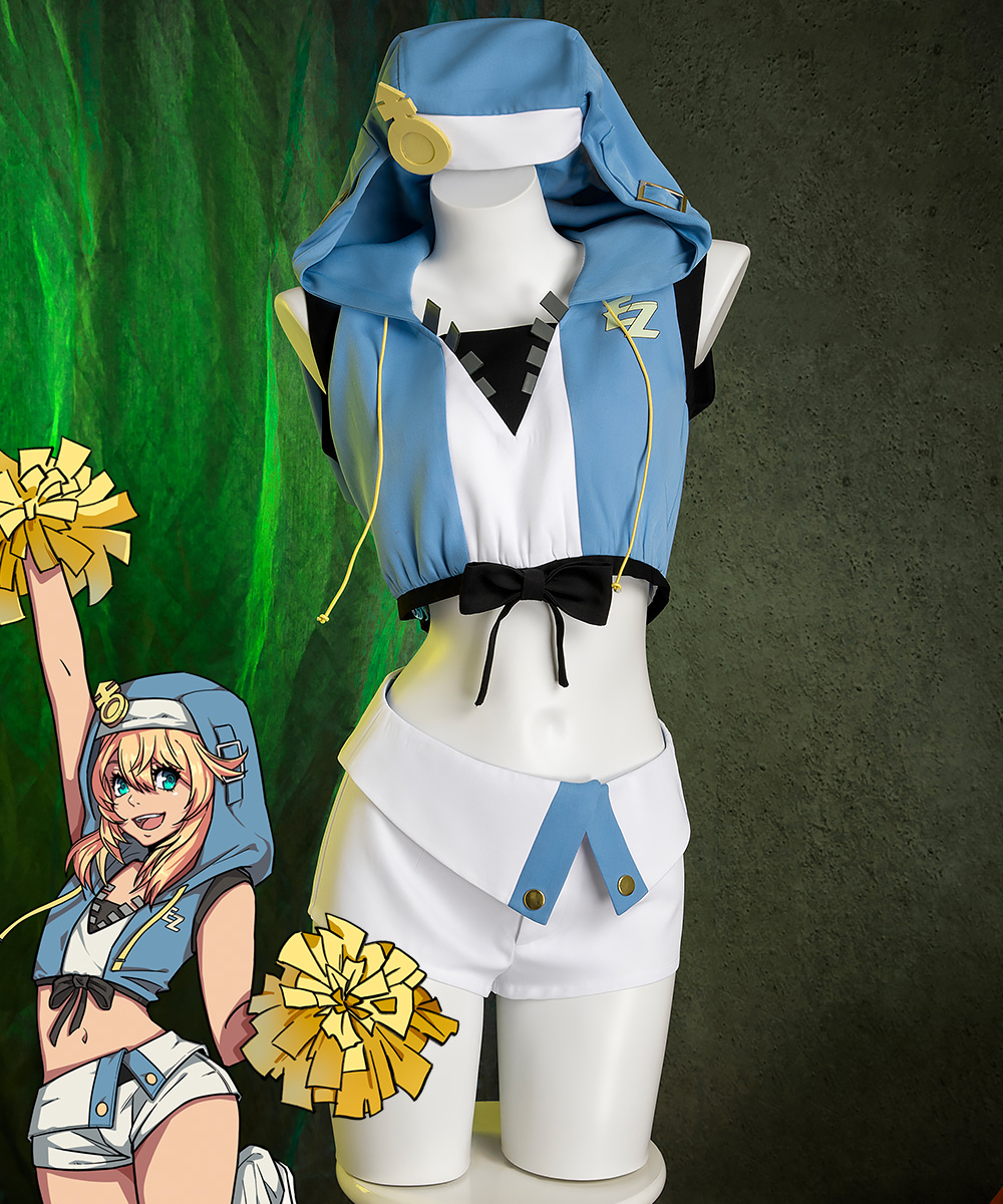 [Pre sale]Ezcosplay Original Guilty Gear -Strive-Bridget Cheerleading Uniforms Cosplay Costume