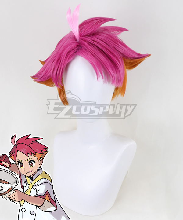 PM PM Scarlet and Violet The Hidden Treasure of Area Zero Crispin Red Orange Cosplay Wig