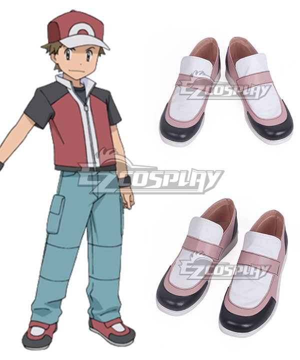 Pokémon Champion Red Black Red Cosplay Shoes