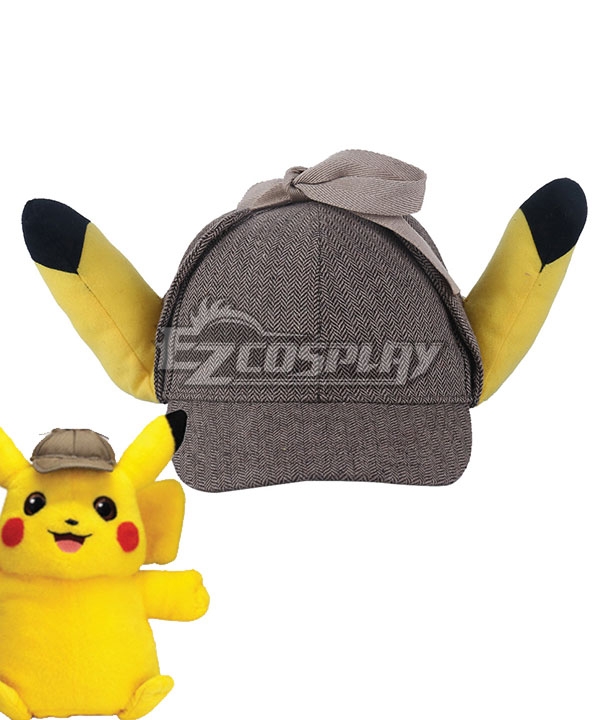 PM Detective Pikachu 2019 Movie Pikachu Hat Cosplay Accessory Prop