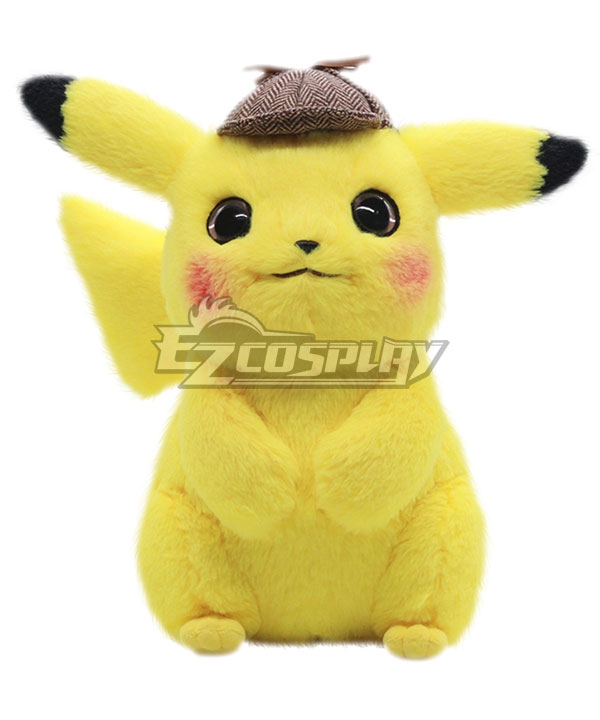 PM Detective Pikachu 2019 Movie Pikachu Plush Doll Cosplay Accessory Prop