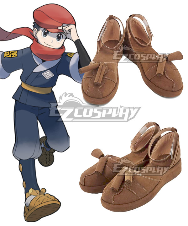 Pokemon Pokémon Legends: Arceus Male protagonist Rei Brown Cosplay Shoes