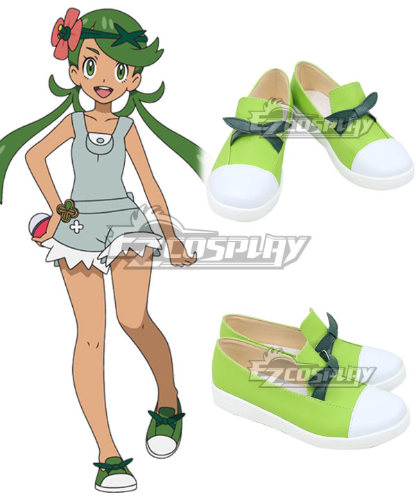Pokemon Pokémon Sun and Moon Mallow Green Cosplay Shoes