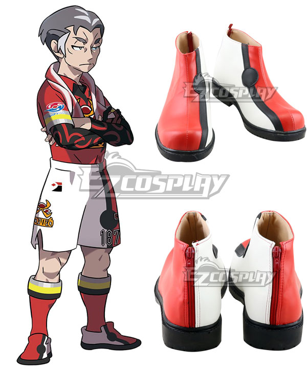 PM PM Sword And Shield Kabu Red White Cosplay Shoes