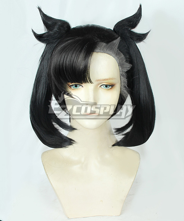 PM PM Sword And Shield marnie Black Grey Cosplay Wig