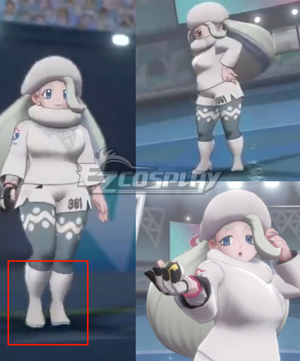 Pokemon Pokémon Sword and Shield  Melony Silver Shoes Cosplay Boots