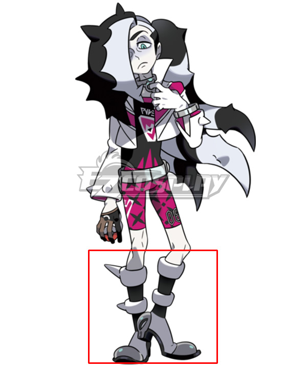 

Pokemon Pokémon Sword And Shield Piers Black Grey Shoes Cosplay Boots