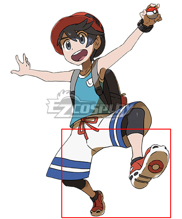 Pokemon Pokémon Ultra Sun and Ultra Moon Elio Red Cosplay Shoes