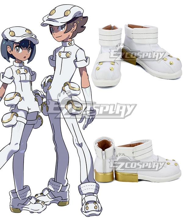 PM Sun And Moon Aether Foundation Employee White Cosplay Shoes