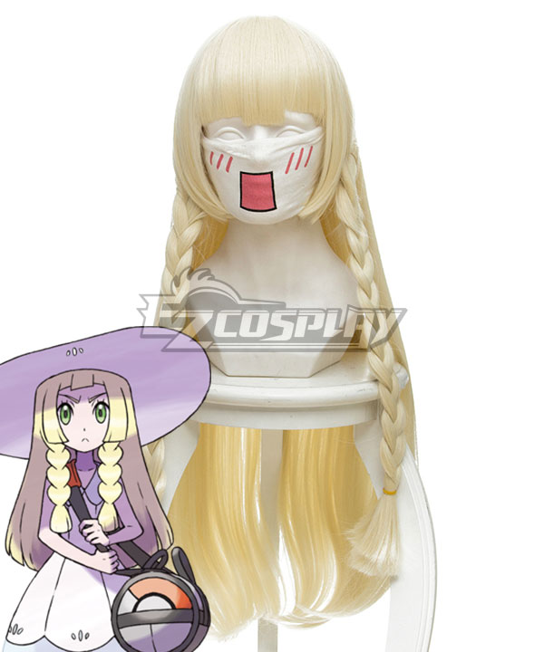 Pokemon Sun and Moon Lillie Golden Cosplay Wig