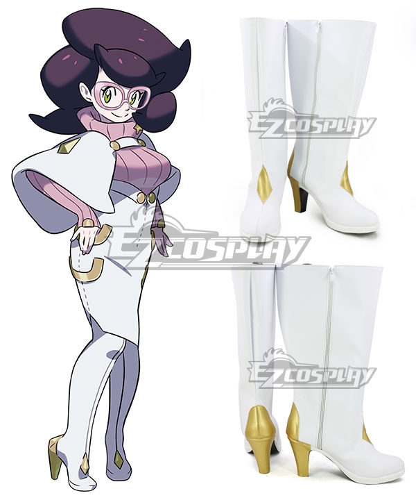 Pokemon Sun And Moon Wicke White Shoes Cosplay Boots