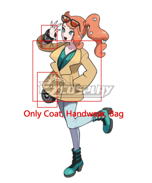 

Pokemon Sword And Pokemon Shield Sonia Cosplay Costume - Only Coat, Handwear, Bag