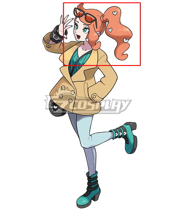 Pokemon Sword and Pokemon Shield Sonia Orange Cosplay Wig