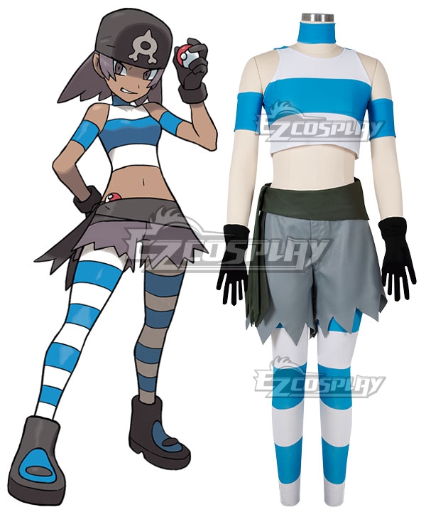 PM Team Aqua Grunt Female Cosplay Costume - B Edition