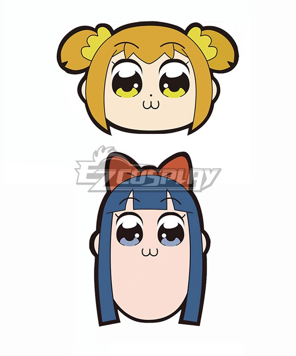 

Pop Team Epic Poputepipikku Popuko Pipimi Coated paper Two Mask Cosplay Accessory Prop