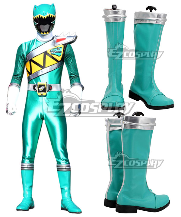 Power Rangers Dino Charge Dino Charge Green Ranger Green Shoes Cosplay Boots