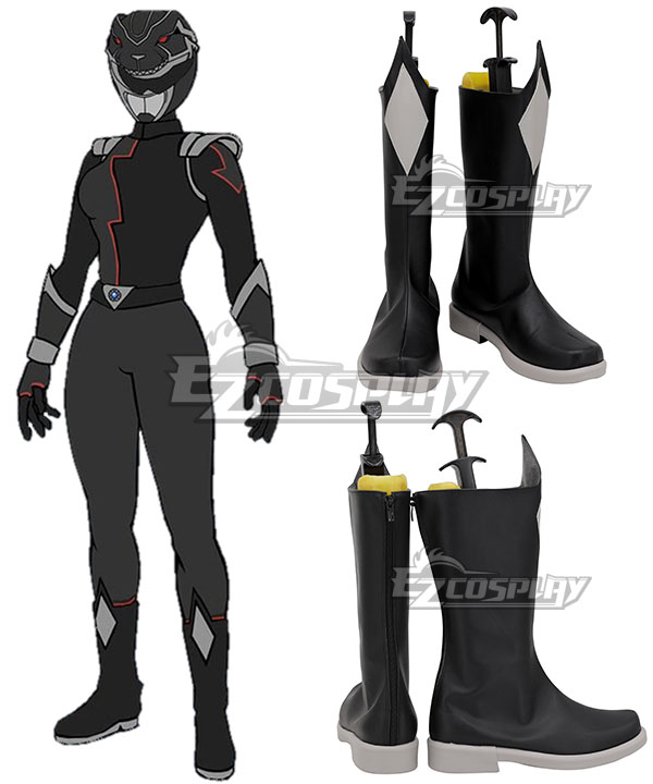 Power Rangers HyperForce HyperForce Black Black Shoes Cosplay Boots